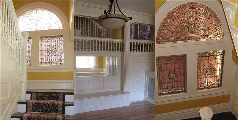 Gorgeous Foyer with Stained Glass Windows