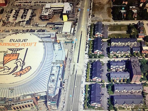Other side of the road, Newly Built Little Caesars Arena