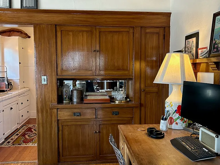 Dining room with built-in