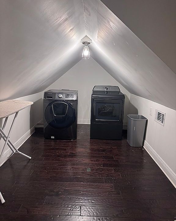 Laundry in master closet