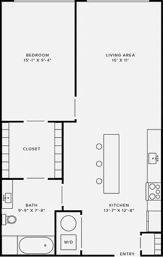 Floor plan 1B Style C