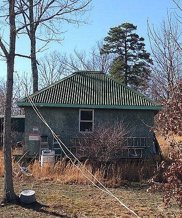 Out building on block piers.