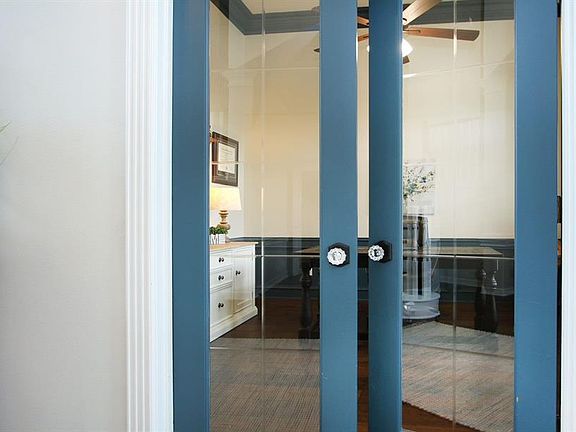 Doors to study just off the entry