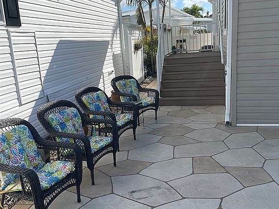 Stone finish drive and patio