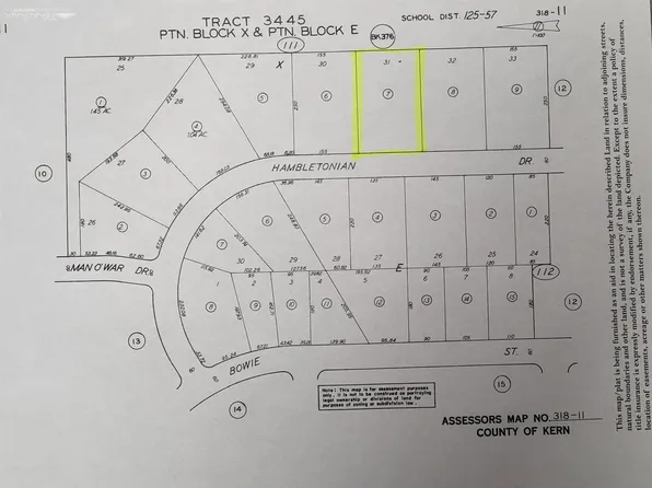 0 Hambletonian Dr Lot 31, Tehachapi, CA 93561