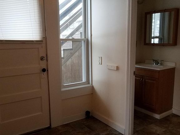 Kitchen towards bathroom