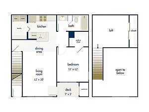 Floor plan The Kingsley with Loft