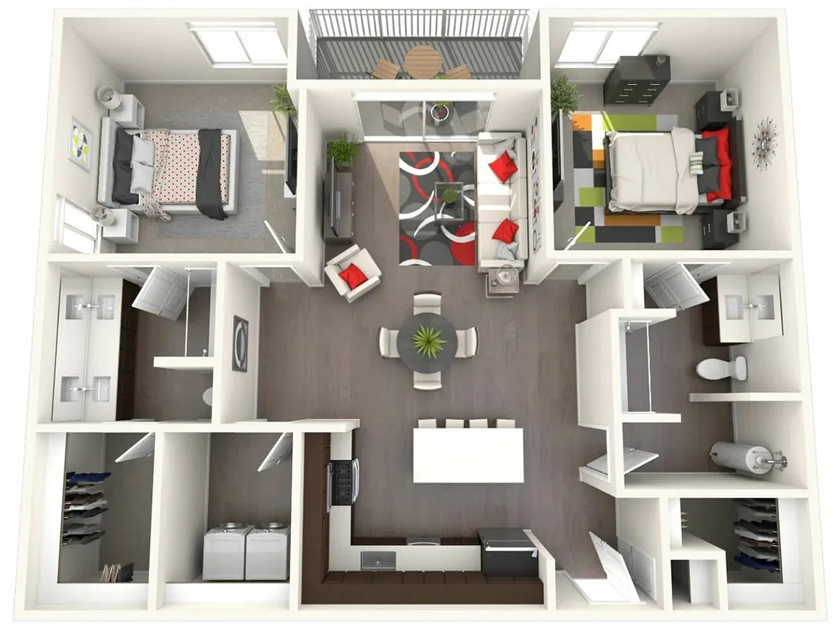 Floor plan Madelena (2x2)