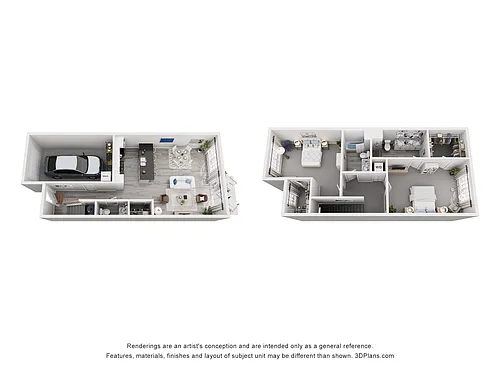 Floor plan 2 Bedrooms, 2.5 Bathrooms