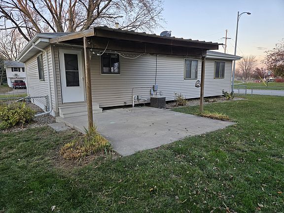 Covered cement patio