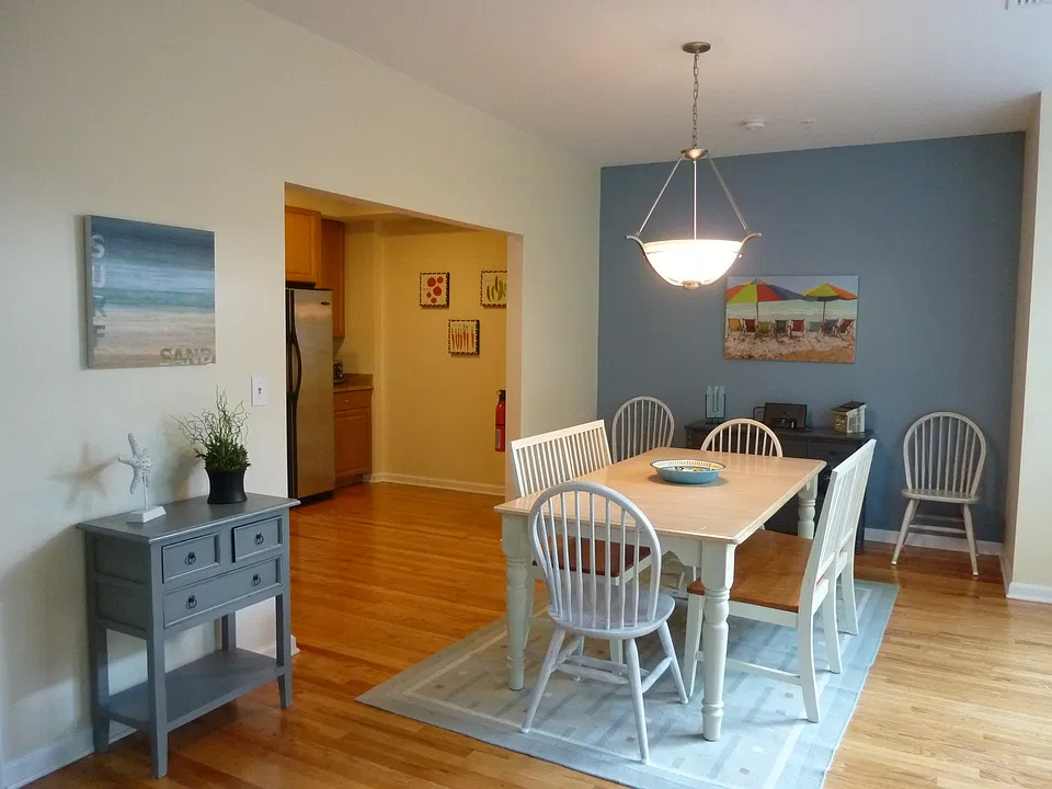 Open dining room