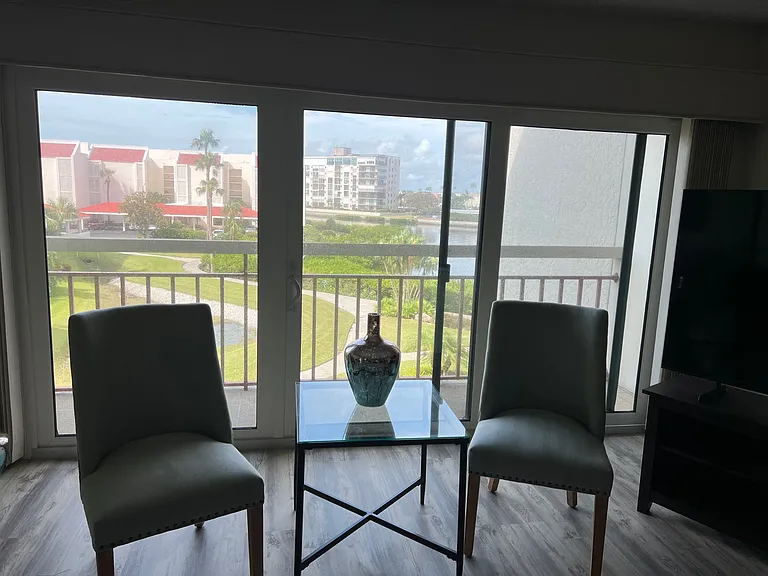 view from living room to balcony