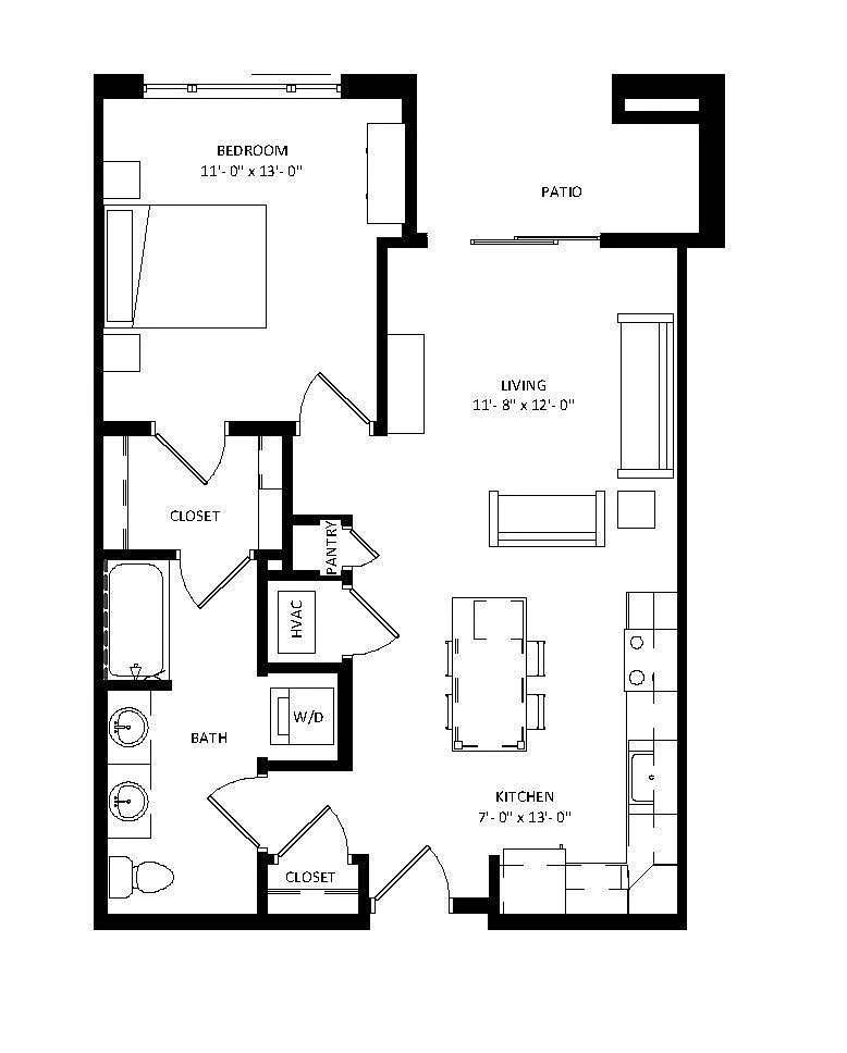 Floor plan 1 Bedroom