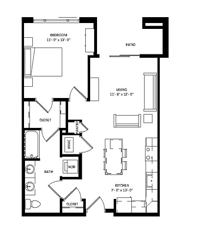 Floor plan 1 Bedroom
