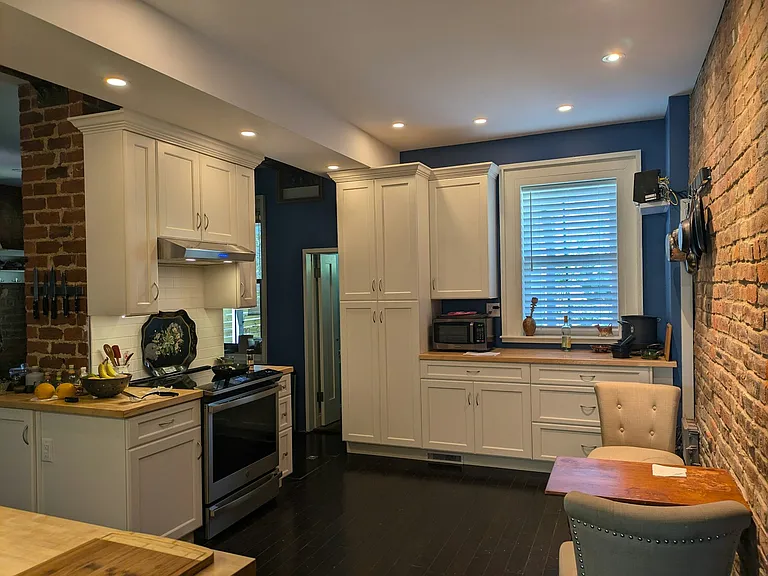 kitchen, range, cabinets, etc