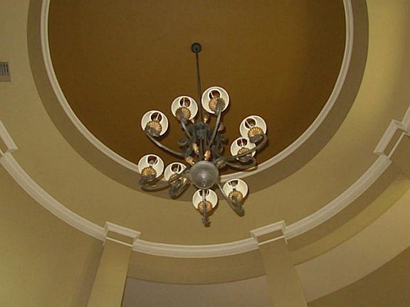 Custom crown molding in the entry
