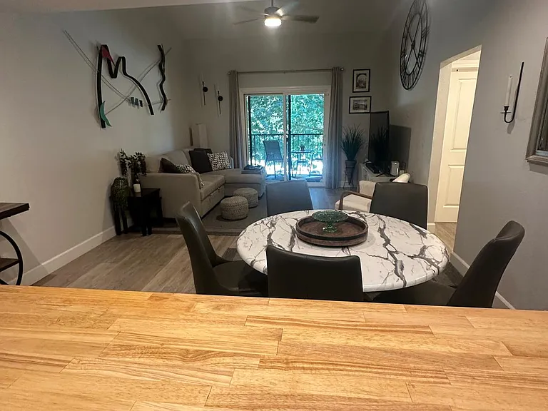 looking out from kitchen