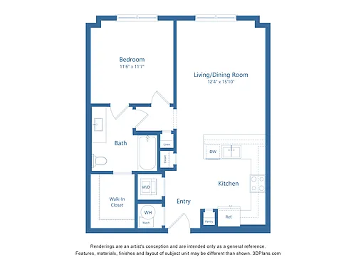 Floor plan A4 | 1 Bed | 1 Bath
