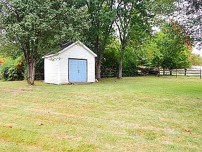 Huge yard with shed
