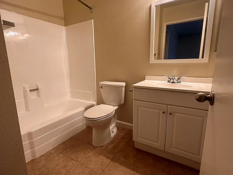 Bathroom at The Meadowlark Apartments in San Marcos, CA.