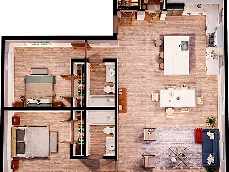 Midtown-Auburn-2x2-Loft-C-Floor-Plan