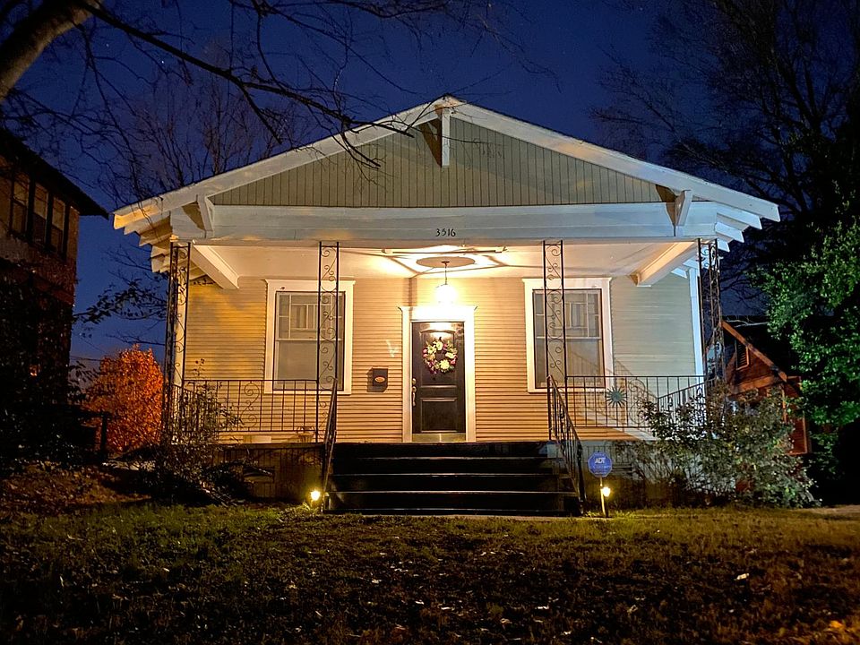 Large covered porch with new modern lighting.