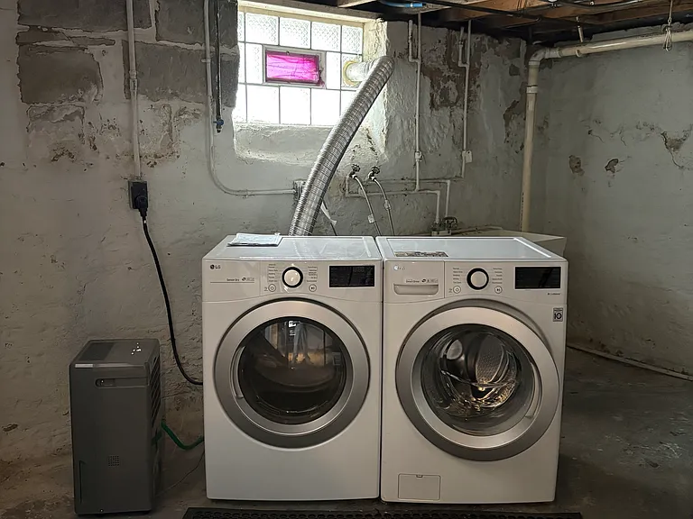 Washer and Dryer in Basement
