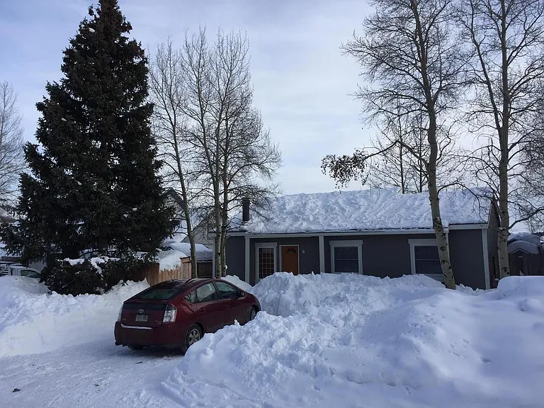 Front of the house in winter