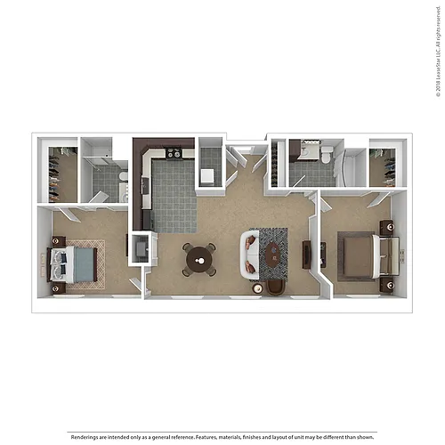 Floor plan Counting House Lofts 71 Two Bedroom