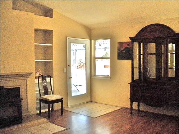 Family Room with wood stove