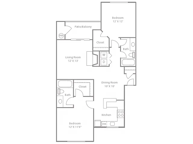 Floor plan Birch with Patio