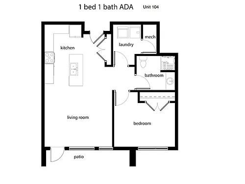 Floor plan One Bedroom
