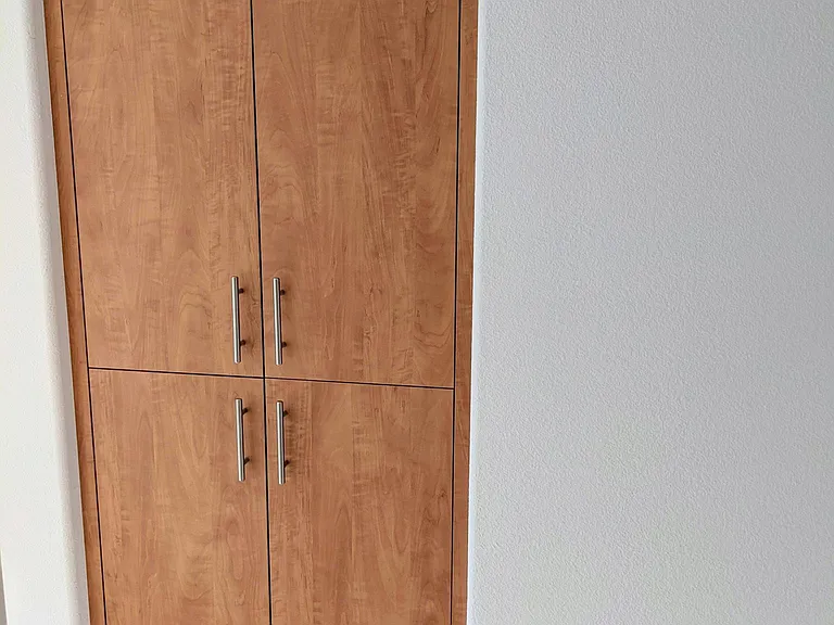 Built-in medicine cabinet in the hallway