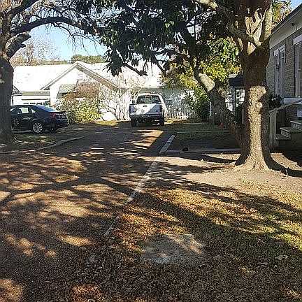 Driveway and cottages