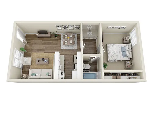 Floor plan 1 X 1A