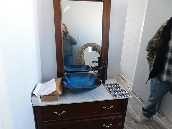 Master bath sink in progress