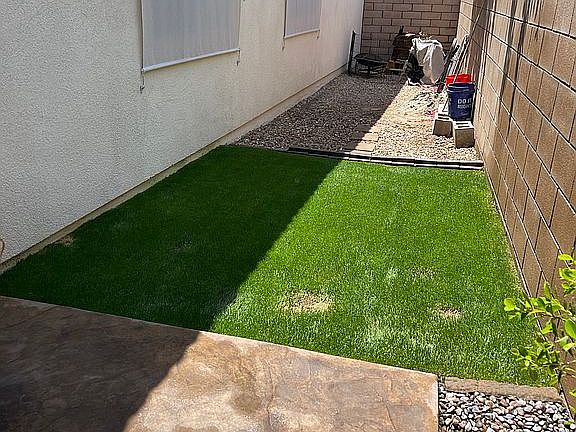 Left side rear yard