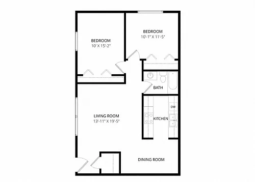 Floor plan Two Bedroom