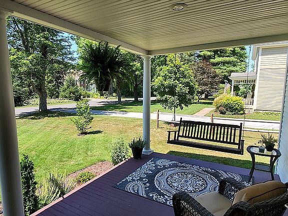 Morning coffee porch swing