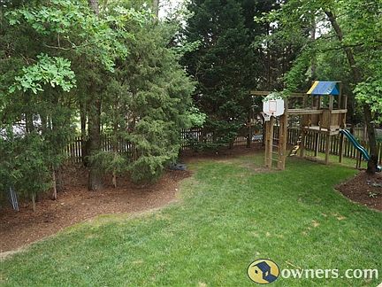Back yard with custom built play set