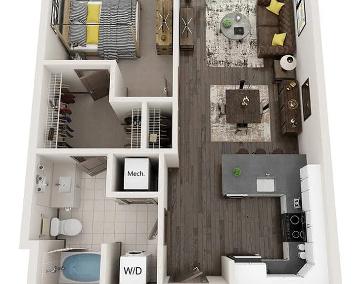 1 Bedroom - 1 Bathroom 1 Bedroom - 1 Bathroom