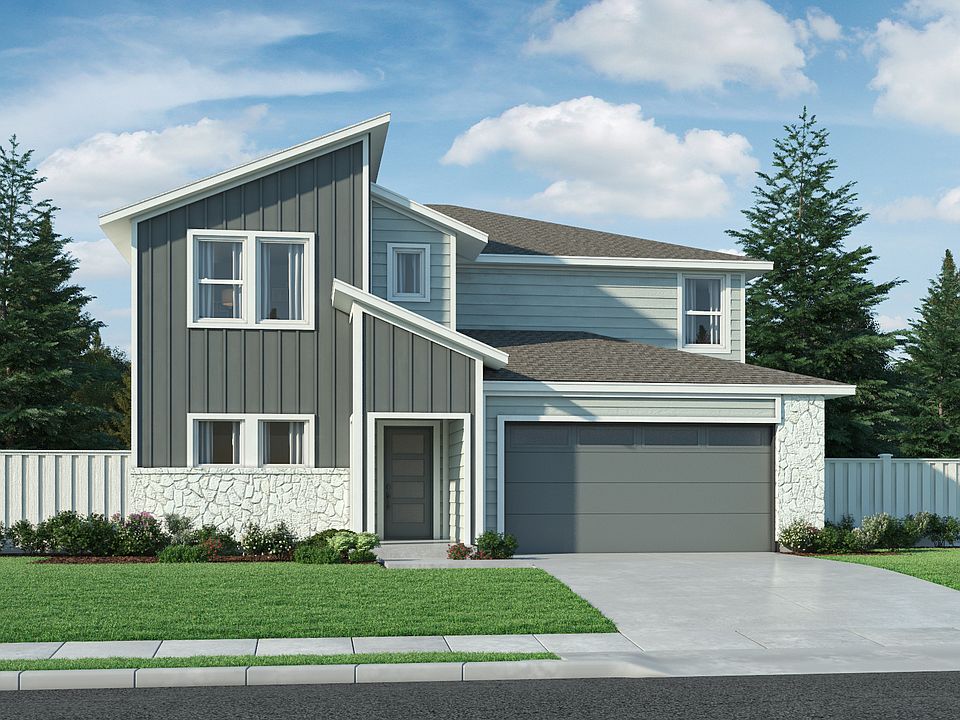 The Woodside 456 Floorplan X Elevation Rendering