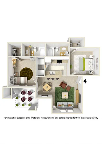Floor plan 2 Bedroom 2 Bath