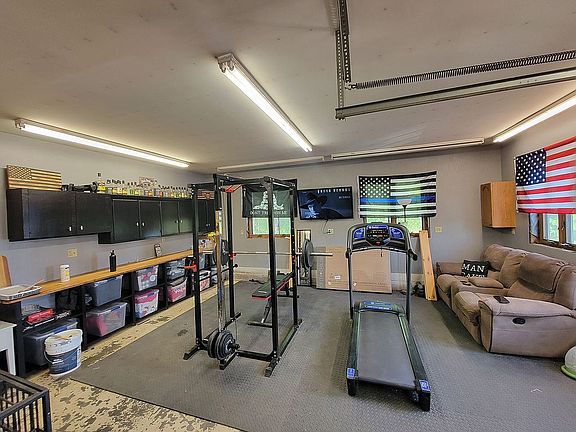 One side of garage