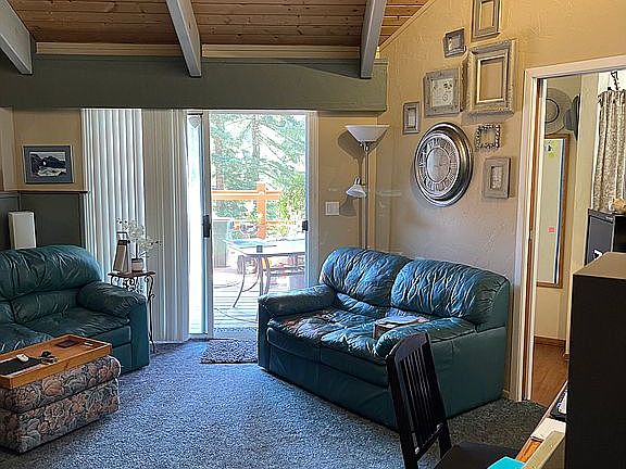 Living room looking at deck 
