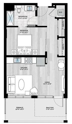 Floor plan Azaela2-1B1B-S