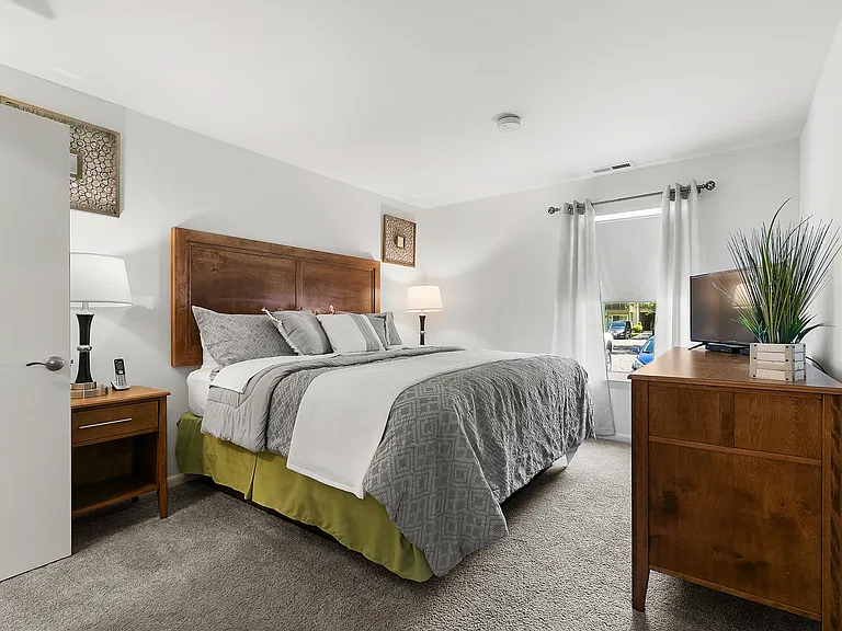 Spacious Primary Bedroom in the 2-Bedroom Floor Plan