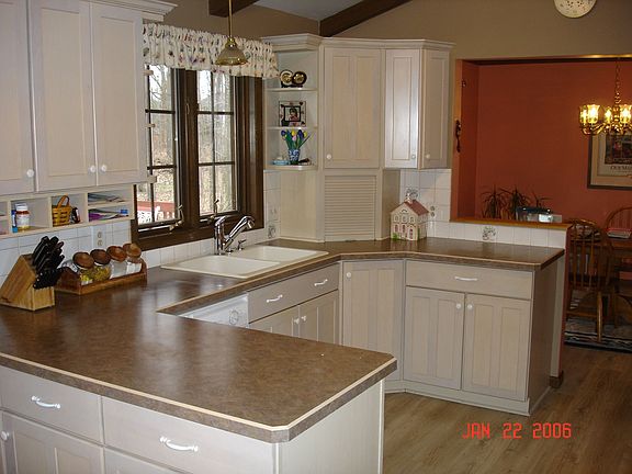 Kitchen with Birch Cabinets 