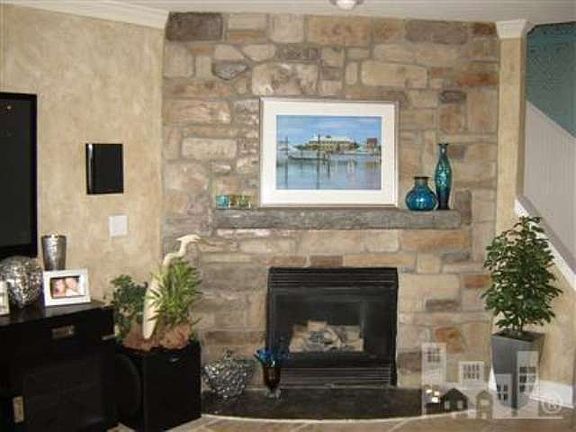Living room fireplace
