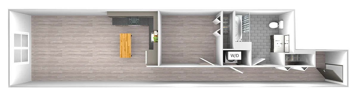 Floor plan Tier 02/09 (1BR/1BA)